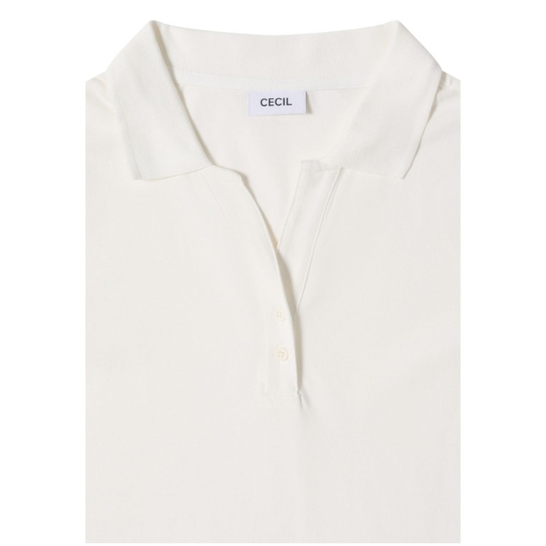 Cecil Damen 3/4 Arm Poloshirt mit Knopfdetail