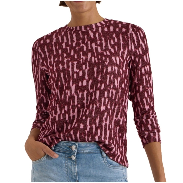 Cecil Damen langarm Shirt mit Rundhals und Print