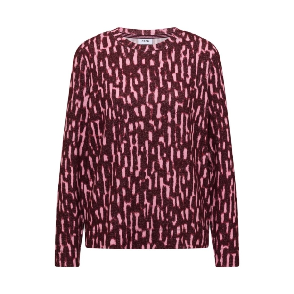 Cecil Damen langarm Shirt mit Rundhals und Print