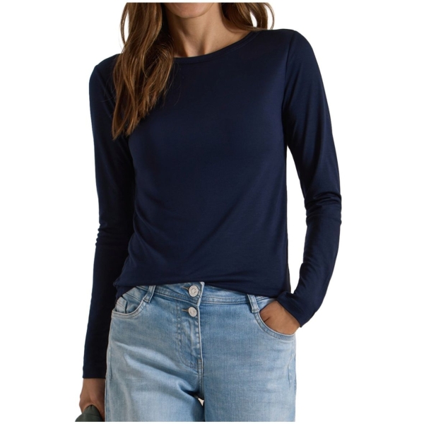 Cecil Damen langarm Shirt mit Boat Neck