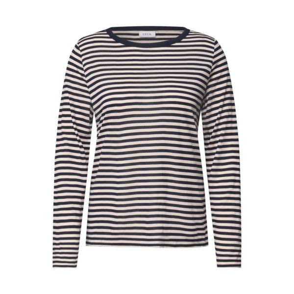 Cecil Damen langarm Shirt mit Boat Neck
