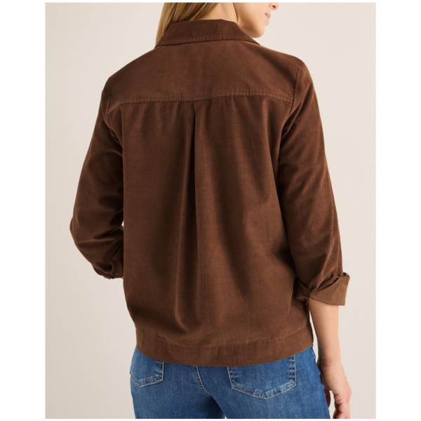 Cecil Damen 1/1 Arm Cordbluse mit Hemdkragen