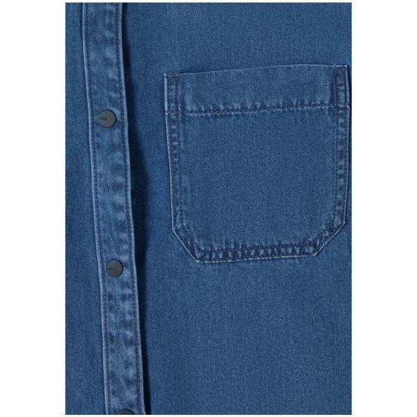 Cecil Damen Bluse Denim-Look mit Hemdkragen