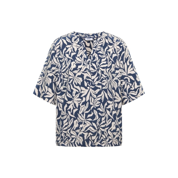 Cecil Damen kurzarm Bluse mit Split Neck