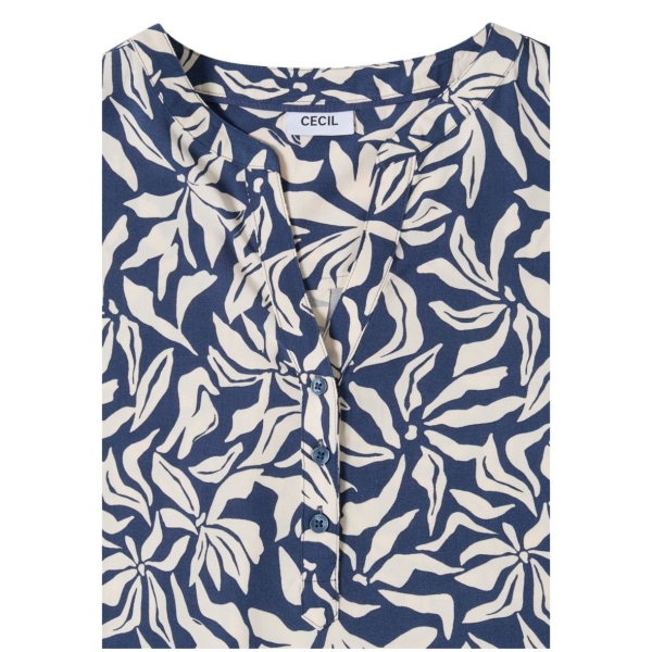 Cecil Damen kurzarm Bluse mit Split Neck