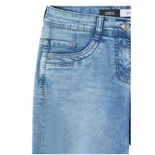 Cecil Damen Jeansshorts Scarlett Slim Leg Casual Fit