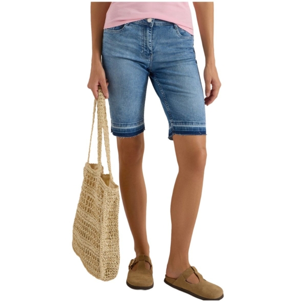 Cecil Damen Jeansshorts Neele Wide Leg Loose Fit