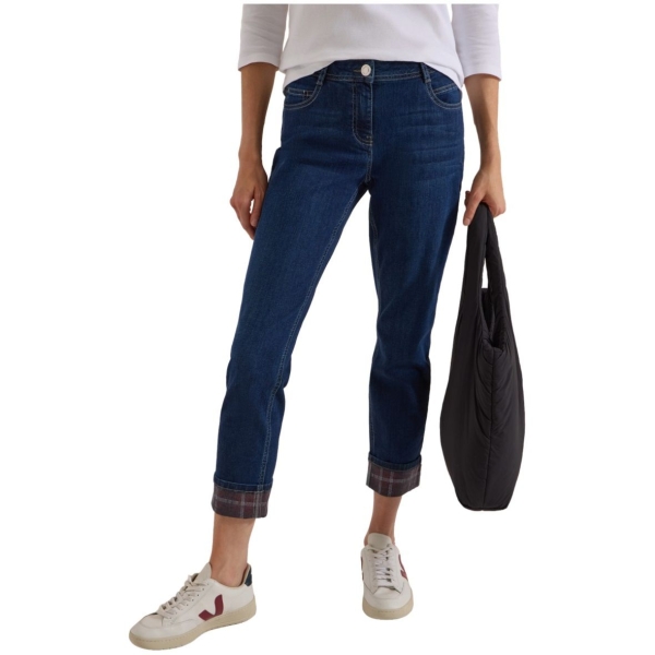 Cecil Damen Jeans Scarlett mit Turn-Up-Detail Straight Leg