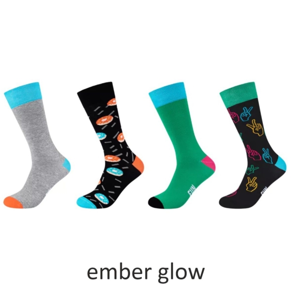 Fun Socks Unisex Socken 4 Paar Organic Cotton