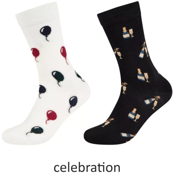 Fun Socks Unisex Socken 2 Paar Motifs Organic Cotton