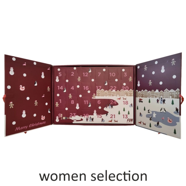 Fun Socks Unisex Socken 12 Paar im Adventskalender Organic Cotton