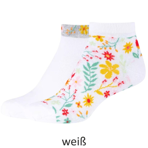 s.Oliver Damen Sneaker Socken 2 Paar Originals Organic Flower
