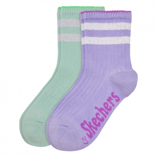 Skechers Mädchen Fashion Kinder Socken 2 Paar