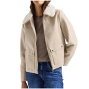 Street One Damen Jacke Wolloptik mit abnehmbarem Kragen