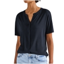 Street One Damen halbarm Shirt Tunika-Look Split Neck